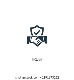 Trust Icon. Simple Element Illustration. Trust Concept Symbol Design. Can Be Used For Web And Mobile.