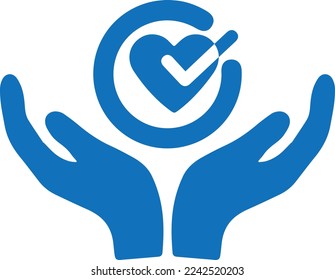 Trust Icon, Understanding Trust Icon, Blue Vector