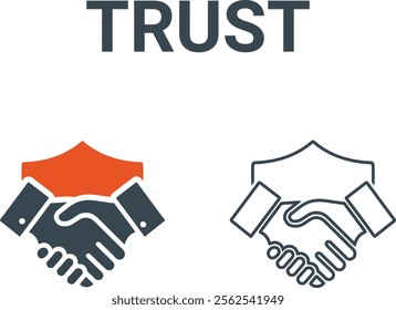 Trust Icon Vector Art, Icons, and Graphics, Credibility icons set