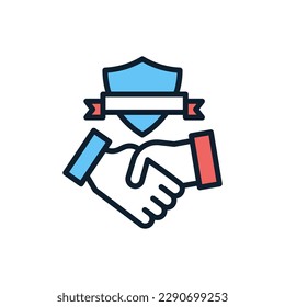 Trust icon in vector. Illustration
