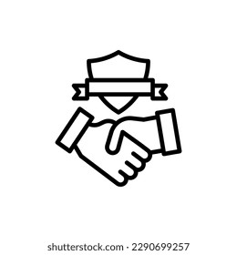 Icono de confianza en vector. Ilustración