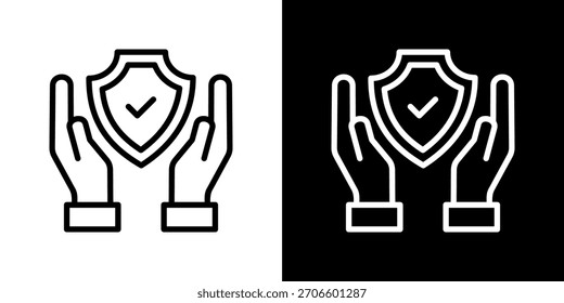 Ilustración vectorial de icono de confianza. Diseño De Línea Fresca Construido Para Una Flexibilidad Creativa En Versiones Claras Y Oscuras.