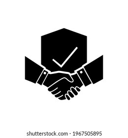 Trust icon vector set. deal illustration sign collection. friendship symbol or logo.