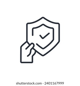 trust icon. vector.Editable stroke.linear style sign for use web design,logo.Symbol illustration.