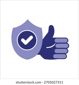ícones de confiança. vetor colorido simples