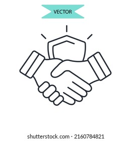 trust icons  symbol vector elements for infographic web