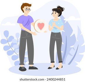 Trust illustration. Trust abstract concept vector illustration. Business etiquette and honesty, corporate culture, company rules, thanks for the teamwork abstract metaphor.