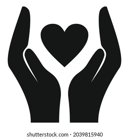 Trust investor icon simple vector. Love friend. Agreement community