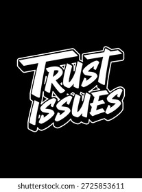 Trust emite texto blanco en negrita sobre fondo negro Diseño gráfico