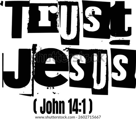 Trust Jesus Elegant Bible Verse Typography Template