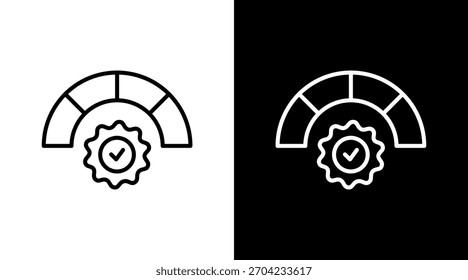 Design do Conjunto de Ícones Brancos da Estrutura de Tópicos do Nível de Confiança