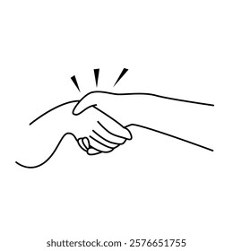 Trust Line Icon, handshake symbol. Pixel Perfect, Editable Stroke. Partnership  illustration.