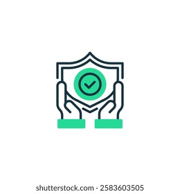 Trust line icon. Universal creative premium symbol. Vector sign icon logo template. Vector illustration