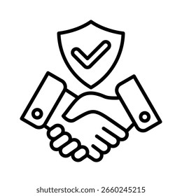 Trust line icon vector illustration