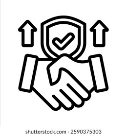 Trust Line Vector Illustration On White Background.