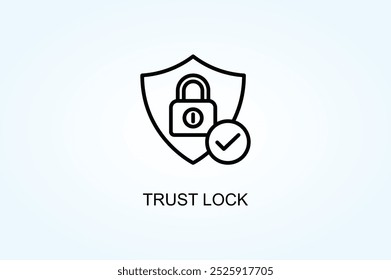 Trust Lock Vector Or Logo Sign Symbol Illustration