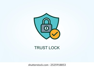 Trust Lock Vector Or Logo Sign Symbol Illustration