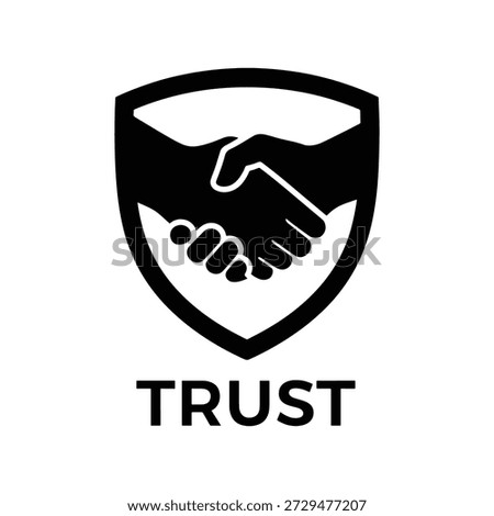 Trust logo silhouette security assurance icon