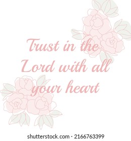 Trust Lord All Your Heart Quote Stock Vector (Royalty Free) 2166763399 ...