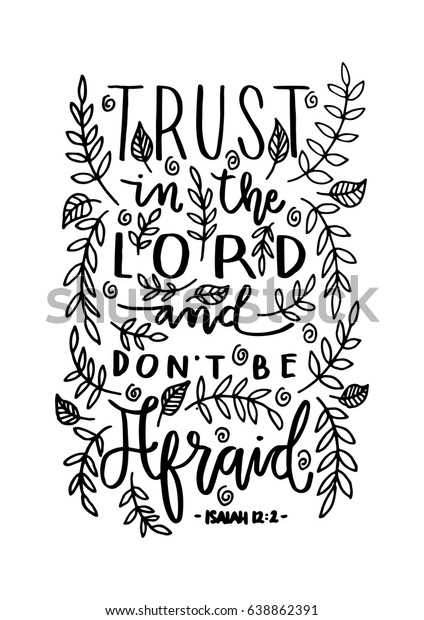 Trust Lord Bible Verse Hand Lettered: เวกเตอร์สต็อก (ปลอดค่าลิขสิทธิ์