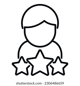 Trust manager icon outline vector. Core value. Social company