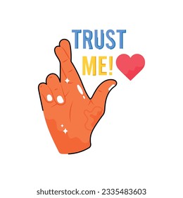 Trust me doodle vector outline icon. EPS 10 file