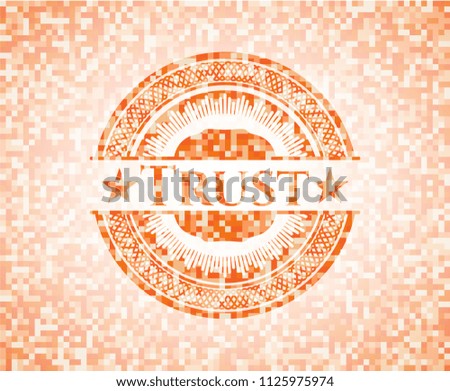 Trust orange mosaic emblem