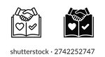 Trust Partnership icon set with style outline and solid. vector simple elements for design dan presentation.