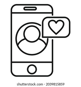 Trust phone call icon outline vector. Partner relationship. Success call