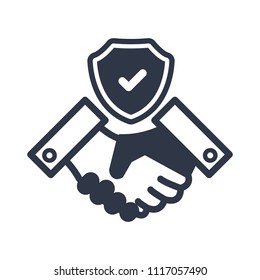 Trust for protection. Vector illustration