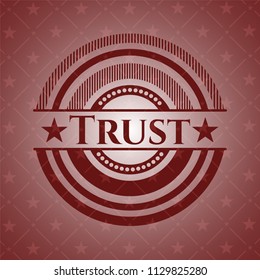 Trust realistic red emblem