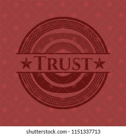 Trust realistic red emblem