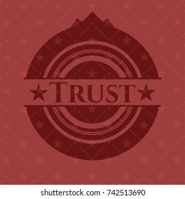Trust realistic red emblem