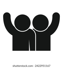 Trust relationship icon simple vector. Affection people. Care support service