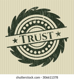 Trust rubber grunge stamp