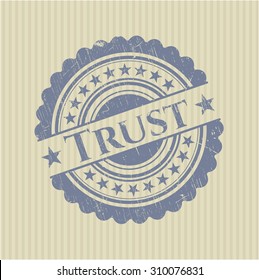 Trust rubber grunge stamp