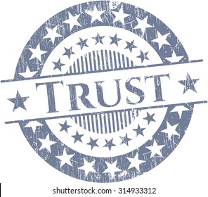 Trust rubber grunge stamp