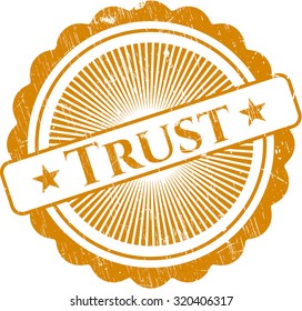 Trust rubber grunge stamp