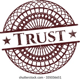 Trust rubber grunge stamp