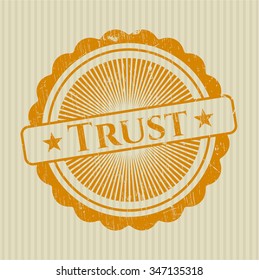 Trust rubber grunge stamp