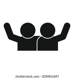 Trust salute icon simple vector. Deal hand. Business teamwork