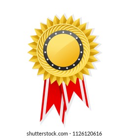 Trust seal - rosette with cogged medal and ribbon