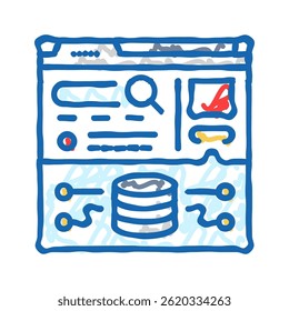 trust signals seo doodle icon sketch vector. trust signals seo sign. isolated symbol illustration