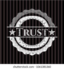 Trust silver emblem or badge