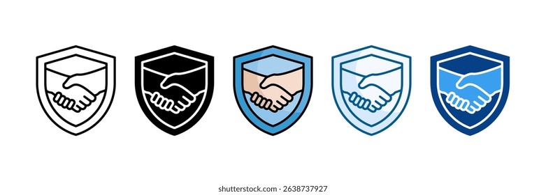 Trust Symbol Icon Set Multiple Style Collection