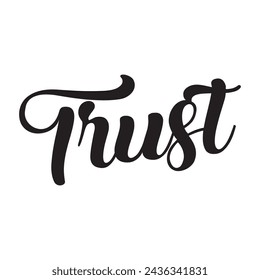 trust text on white background.