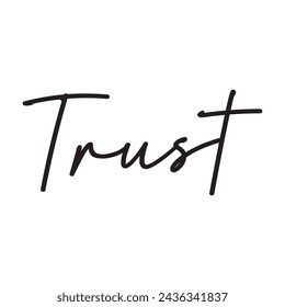 trust text on white background.