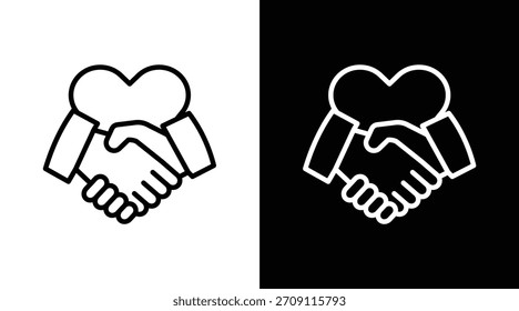 Versión de confianza de dos tonos en fondo blanco y negro