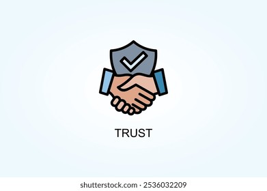 Ilustração De Símbolo De Símbolo De Vetor Ou De Sinal De Confiança