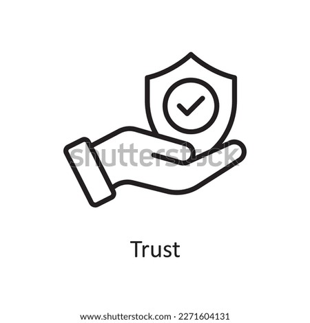 Trust vector outline Icon Design illustration. Logistic Symbol on White background EPS 10 File